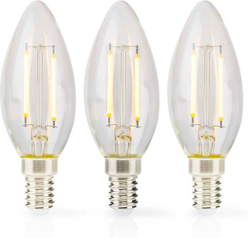 Nedis LED-Filamentlamp E14 | 2 W | 250 lm | 2700 K | 3 stuks | 1 stuks LBFE14C351P3