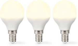 Nedis LED-Lamp E14 | G45 | 4.9 W | 470 lm | 2700 K | 3 stuks | 1 stuks LBE14G452P3