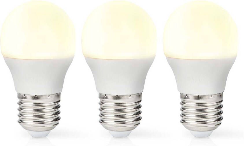 Nedis LED-Lamp E27 | G45 | 4.9 W | 470 lm | 2700 K | 3 stuks | 1 stuks LBE27G452P3