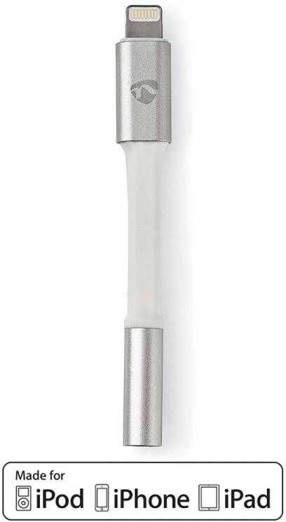 Nedis Lightning-Adapter | Apple Lightning 8- Pins naar 3 5 mm Female | 0.15 m | Aluminium | 1 stuks CCTB39950AL015