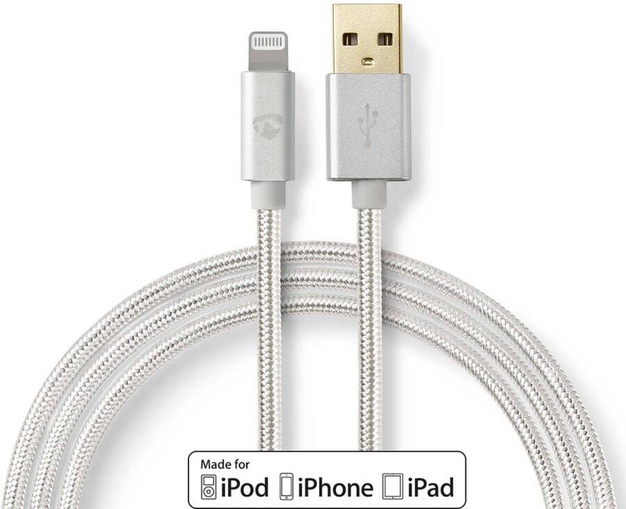 Nedis Lightning Kabel | Apple Lightning 8- Pins naar USB-A Male | 2 m | 1 stuks CCTB39300AL20