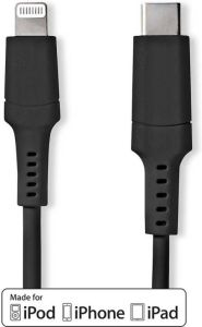 Nedis Lightning Kabel | Apple Lightning 8- Pins naar USB-C Male | 1 m | 1 stuks CCGW39650BK10