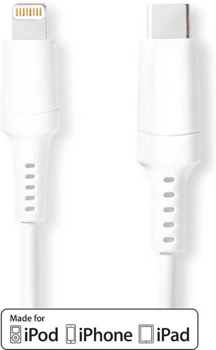 Nedis Lightning Kabel | Apple Lightning 8- Pins naar USB-C Male | 1 m | Wit | 1 stuks CCGW39650WT10