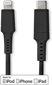 Nedis Lightning Kabel | Apple Lightning 8- Pins naar USB-C Male | 2 m | 1 stuks CCGW39650BK20