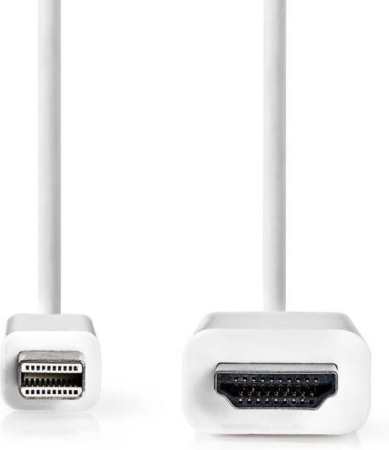 Nedis Mini DisplayPort-Kabel | DisplayPort 1.2 | Mini-DisplayPort Male | HDMI Connector | 21.6 Gbps | Vernikkeld | 2.00 m | Rond | PVC | Wit | Label