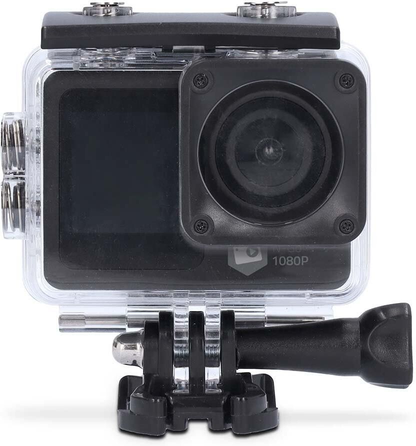 Nedis Action Cam | Dubbel scherm | 1080p@30fps | 12 MPixel | Waterbestendig tot: 30.0 m | 70 min | Wi-Fi | App beschikbaar voor: Android™ IOS |