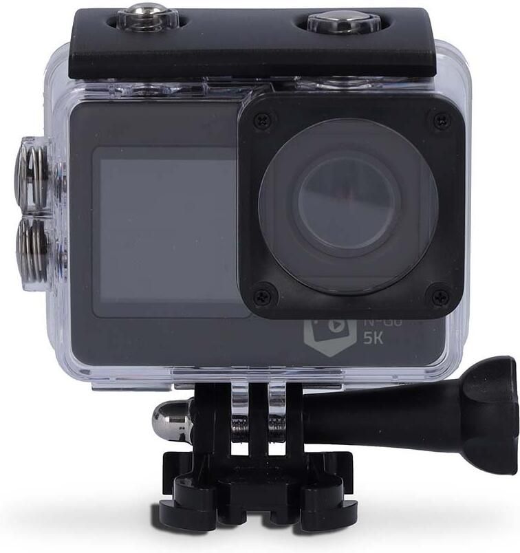 Nedis Action Cam | Dubbel scherm | 5K@30fps | 16 MPixel | Waterbestendig tot: 30.0 m | 80 min | Wi-Fi | App beschikbaar voor: Android™ IOS | Mounts