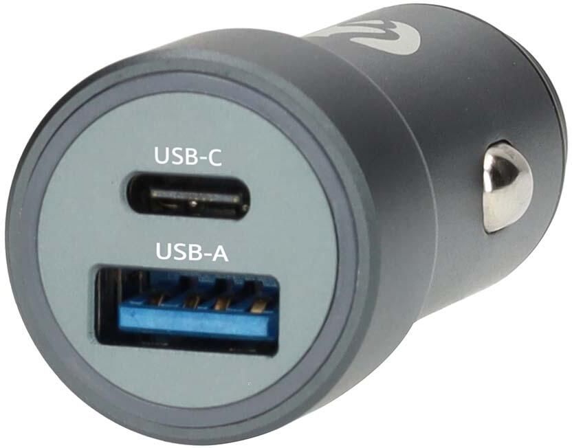 Nedis Autolader | 48 W | USB-A en USB-C™ | 2 uitgangen | Zwart CCH1C1A48WBK