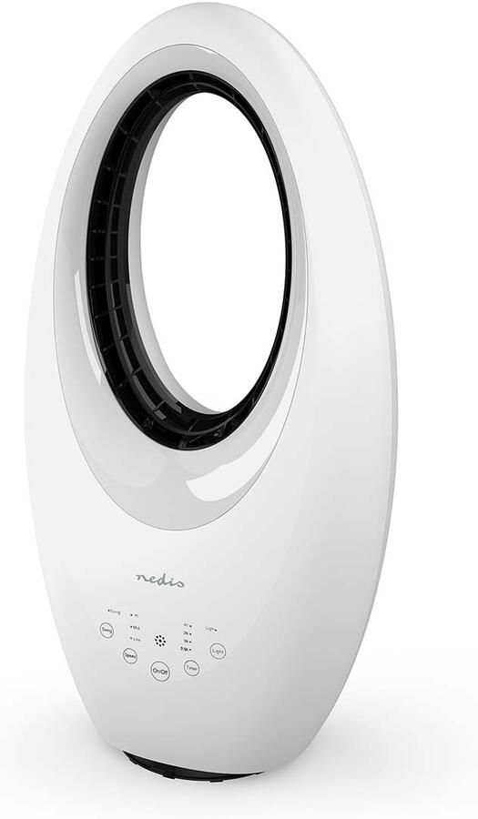 Nedis Bladloze ventilator | 50 W | 3 snelheden | Afstandsbediening | Timer | Wit FNBS1WT
