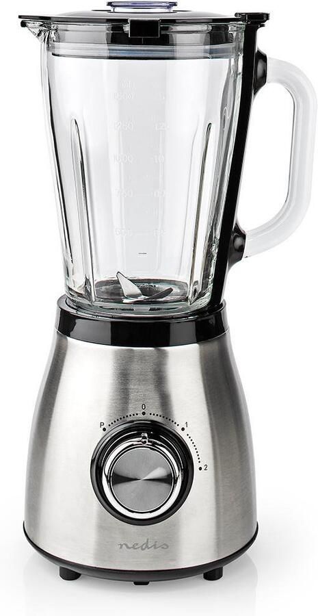 Nedis Blender | 800 W | 1.5 l | Glas | 2-Snelheden | Zilver Zwart KABL350CAL
