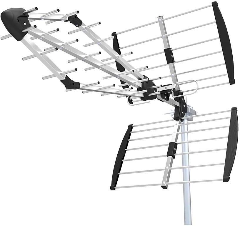 Nedis Buitenantenne | UHF | Ontvangstbereik: =50 km | LTE700 | Versterking: 13.5 dB | 75 Ohm | Antenne lengte: 1085 mm | ABS Aluminium ANOR1000ME