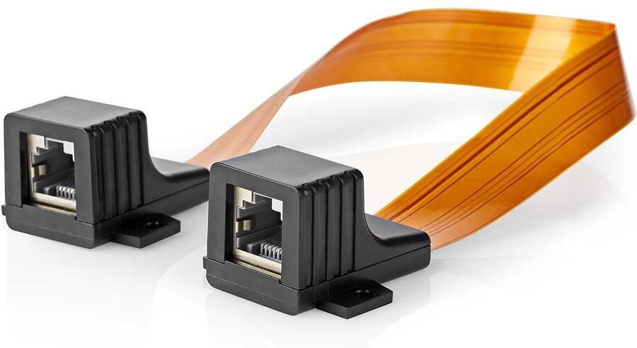 Nedis CAT5e Cable | UTP | RJ45 (8P8C) Female | RJ45 (8P8C) Female | 0.30 m | Flat | PVC | Orange | Box CCGB85901BK03