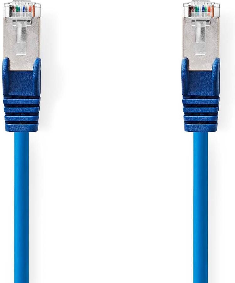 Nedis CAT5e Netwerkkabel | SF UTP | RJ45 Male | RJ45 Male | 15.0 m | Rond | PVC | Blauw | Label CCGL85121BU150