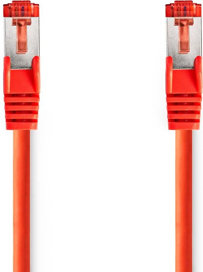 Nedis CAT6 Netwerkkabel | RJ45 Male | RJ45 Male | S FTP | 15.0 m | Rond | LSZH | Rood | Label CCGL85221RD150