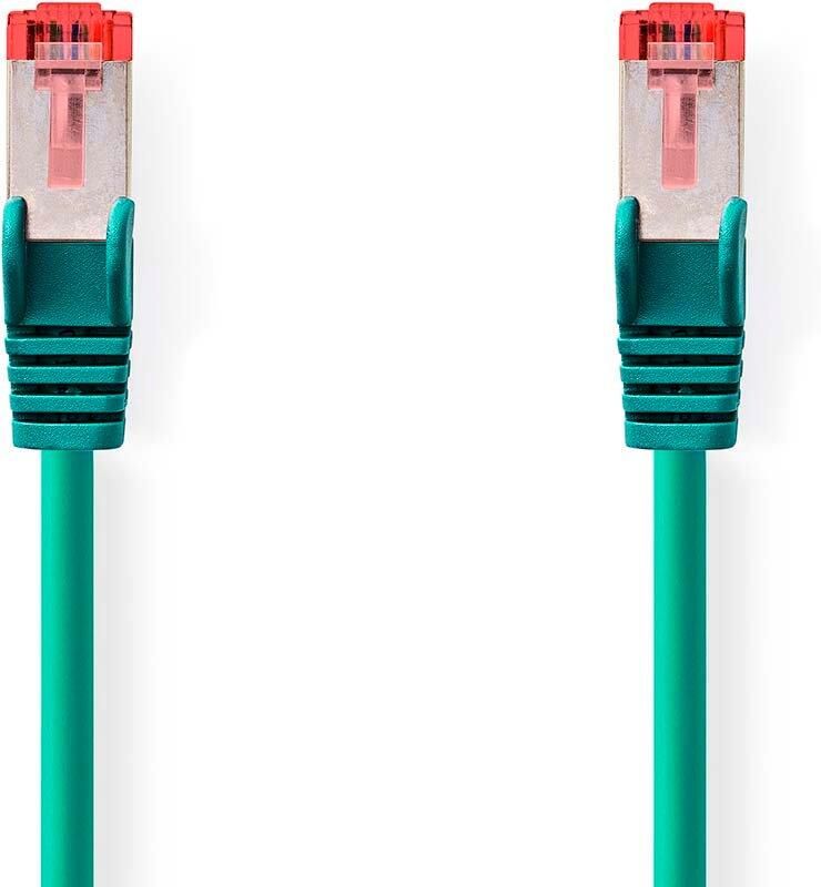 Nedis CAT6 Netwerkkabel | RJ45 Male | RJ45 Male | S FTP | 0.50 m | Rond | LSZH | Groen | Label CCGL85221GN05