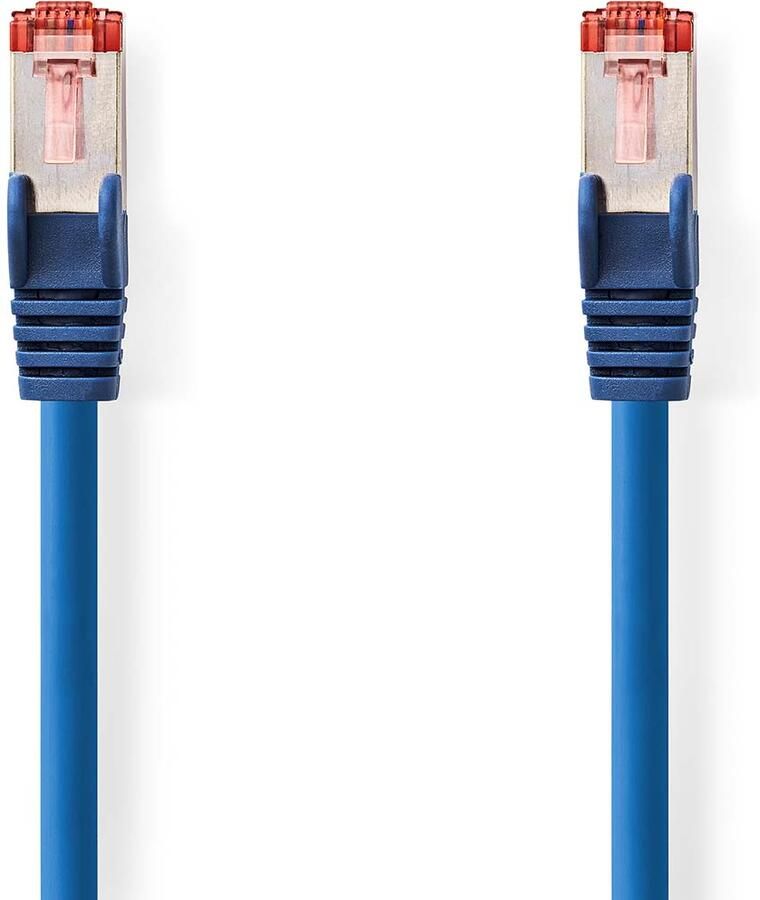 Nedis CAT6 Netwerkkabel | RJ45 Male | RJ45 Male | S FTP | 10.0 m | Rond | LSZH | Blauw | Label CCGL85221BU100