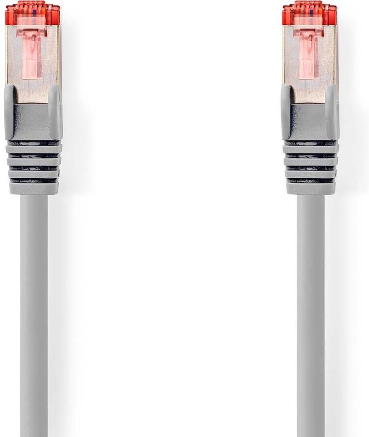 Nedis CAT6 Netwerkkabel | RJ45 Male | RJ45 Male | S FTP | 0.15 m | Rond | LSZH | Grijs | Label CCGL85221GY015