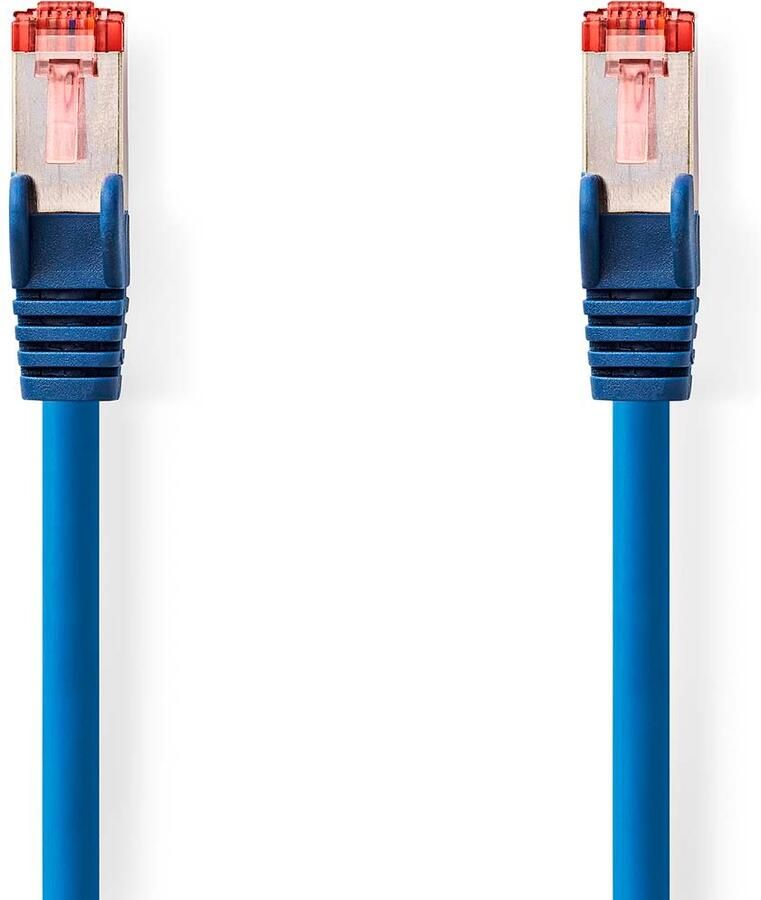 Nedis CAT6 Netwerkkabel | RJ45 Male | RJ45 Male | S FTP | 5.00 m | Rond | LSZH | Blauw | Label CCGL85221BU50