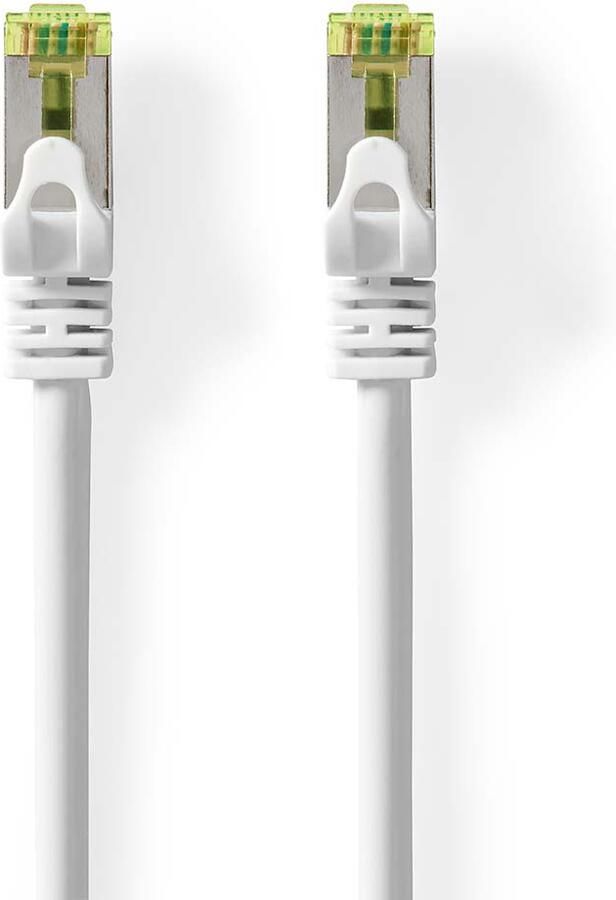 Nedis CAT7 Netwerkkabel | S FTP | RJ45 Male | RJ45 Male | 15.0 m | Snagless | Rond | LSZH | Wit | Label CCGL85420WT150
