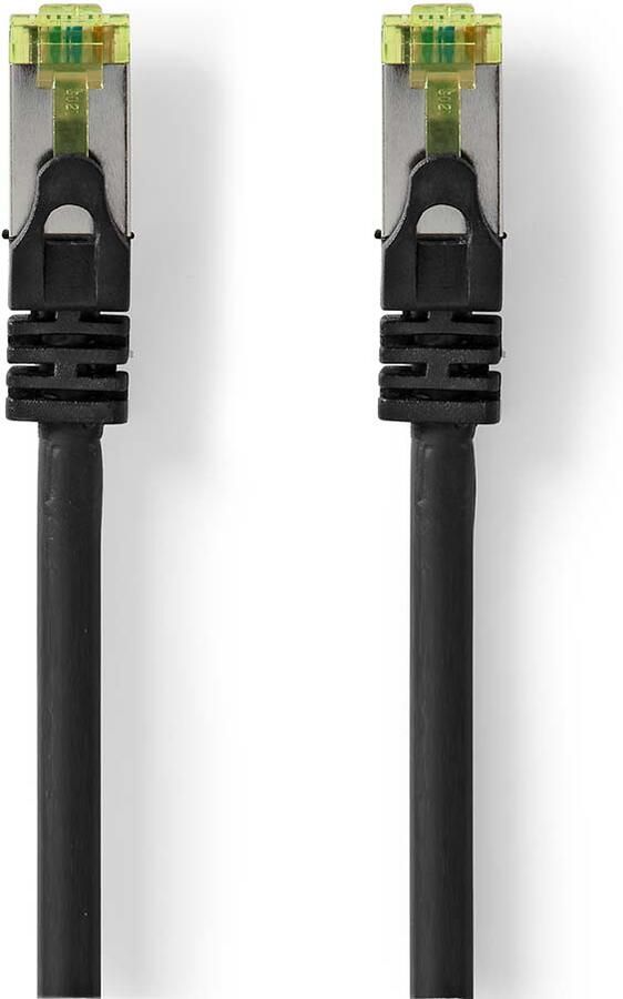 Nedis CAT7 Netwerkkabel | S FTP | RJ45 Male | RJ45 Male | 15.0 m | Snagless | Rond | LSZH | Zwart | Label CCGL85420BK150