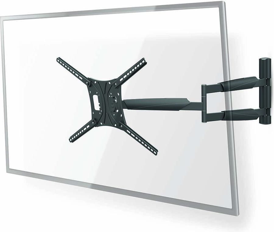 Nedis Draai- en kantelbare TV-muurbeugel | 13-86 inch | Tot 60 kg | Muurafstand 70-1020 mm | Zwart TVWM1790BK