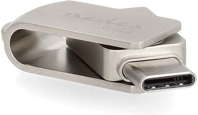 Nedis Flash Drive | 64 GB | USB-A USB-C™ | Leessnelheid: 90 MB s | Schrijfsnelheid: 20 MB s FDRIUC364SI