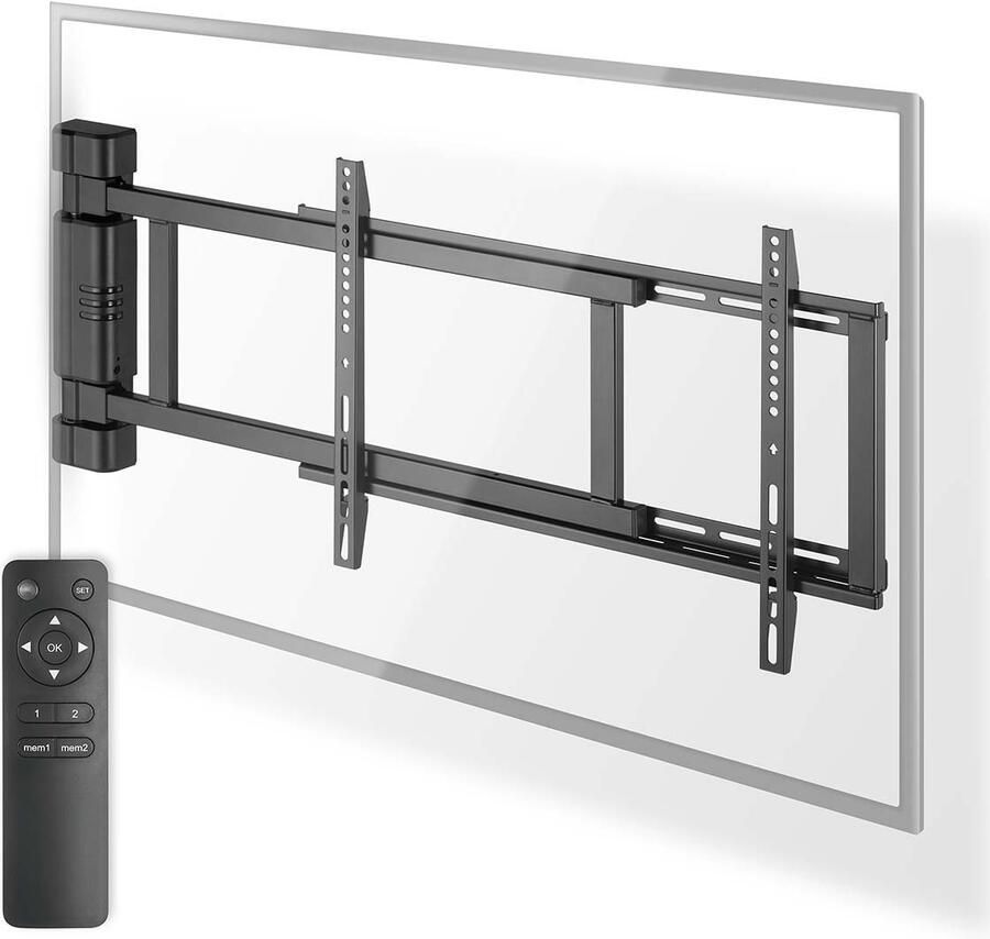 Nedis Gemotoriseerde TV-Muurbeugel | 32 75 " | Maximaal schermgewicht: 50 kg | Draaibaar | Minimale muurafstand: 56 mm | Afstandbestuurbaar | ABS