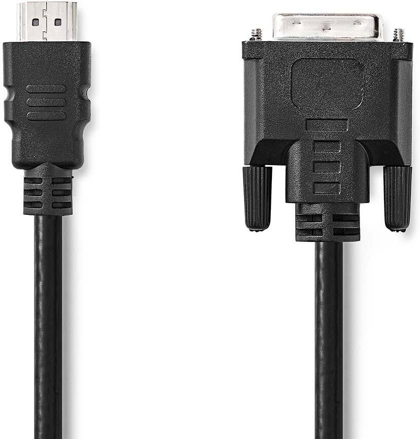 Nedis HDMI™ Kabel | HDMI™ Connector | DVI-D 24+1-Pins Male | 1080p | Vernikkeld | 3.00 m | Recht | PVC | Zwart | Label CCGL34800BK30