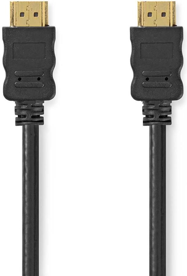 Nedis High Speed ??HDMI™-Kabel met Ethernet | HDMI™ Connector | HDMI™ Connector | 4K@60Hz | ARC | 18 Gbps | 10.0 m | Rond | PVC | Zwart | Label