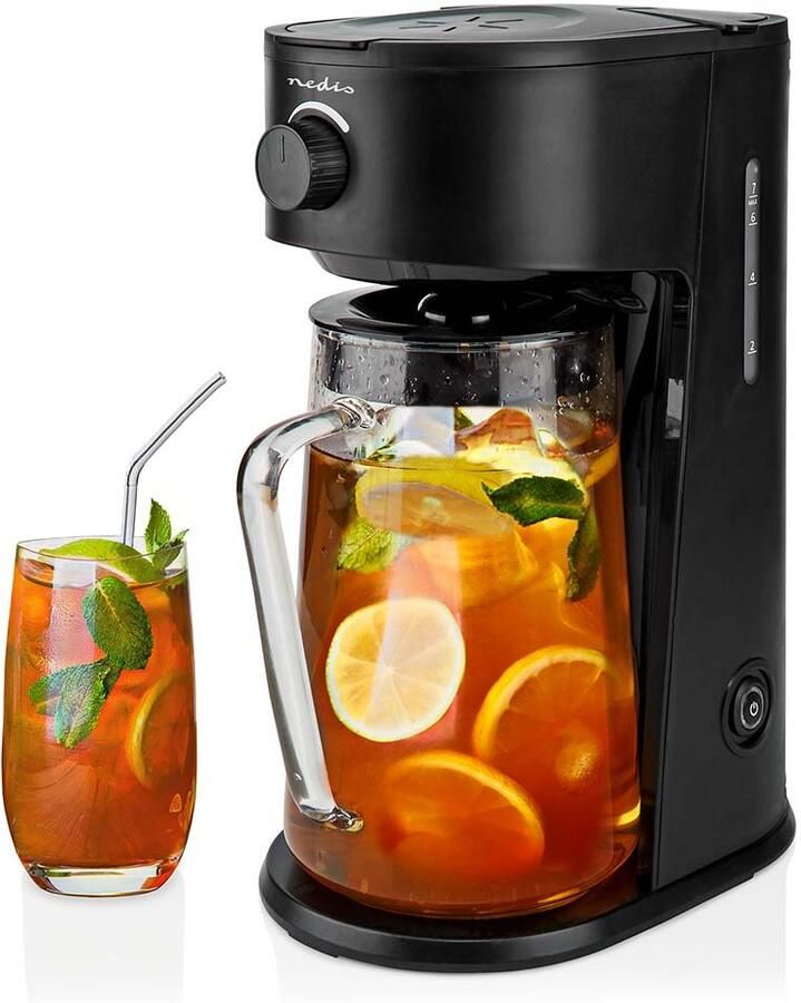 Nedis ijskoffie & ijsthee Maker | Filter Koffie | 2.5 l | 6 Kopjes | Zwart KAICM200FBK