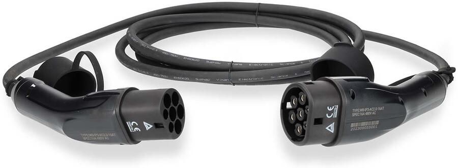 Nedis Kabel voor elektrische voertuigen | Cable Type 2 | 16 A | 11000 W | 3-fasen | 5.00 m | Zwart | Gift Box EVCA11KWBK50