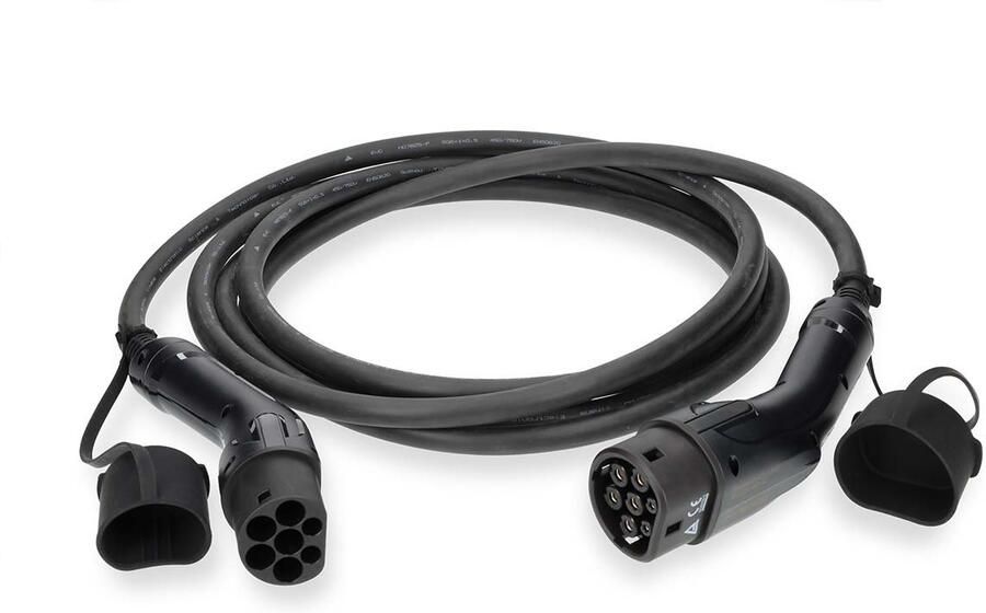 Nedis Kabel voor elektrische voertuigen | Cable Type 2 | 32 A | 22000 W | 3-fasen | 5.00 m | Zwart | Gift Box EVCA22KWBK50