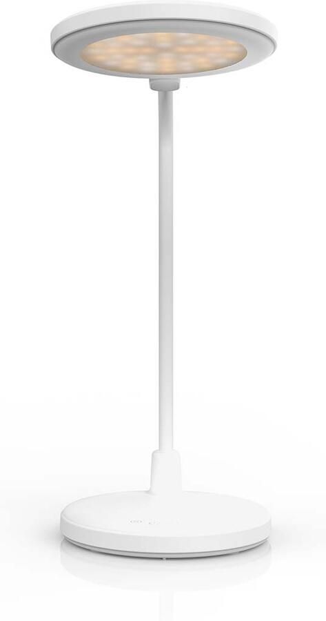 Nedis LED-bureaulamp | Dimbaar | Spiegel | 3 lichtstanden | Oplaadbaar | Wit LTLRM11WT