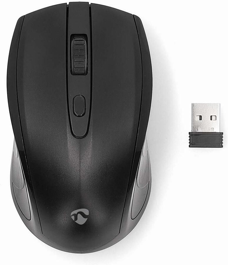 Nedis Muis | Draadloos | 800 1200 1600 dpi | Instelbare DPI | Aantal knoppen: 4 | Tweehandig MSWS106BK