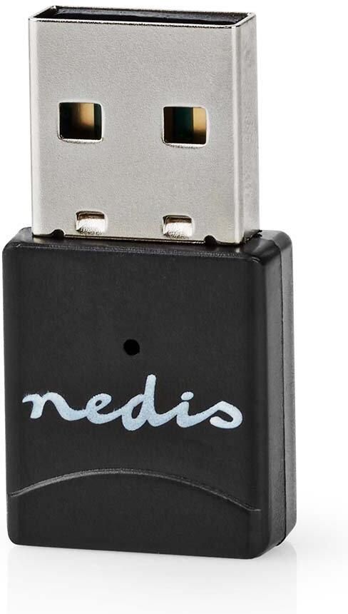 Nedis Netwerk-Dongel | Wi-Fi | AC600 | 2.4 5 GHz (Dual Band) | USB2.0 | Wi-Fi-snelheid totaal: 600 Mbps | Windows 10 Windows 11 Windows 8