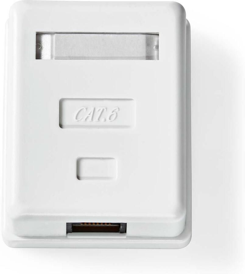 Nedis Netwerk Wanddoos | Opbouw | 1 poort(en) | UTP CAT6 | Recht | Female | Goud Verguld | ABS | Wit | Doos CCGB89100WT