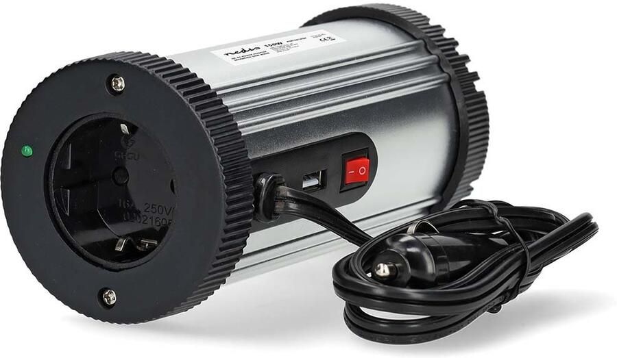 Nedis Omvormer Gemodificeerde Sinusgolf | Ingangsvoltage: 12 V DC | Apparaat stroomoutput: Type F (CEE 7 3) USB-A| 150 W | Piekvermogen: 300 W