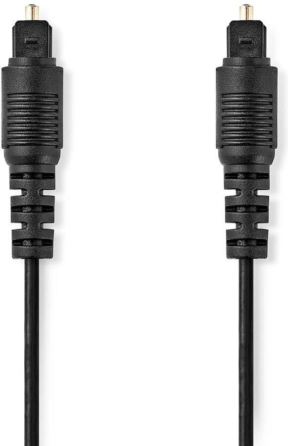 Nedis Optische Audiokabel | TosLink Male | TosLink Male | 10.0 m | Rond | PVC | Zwart | Label CAGL25000BK100