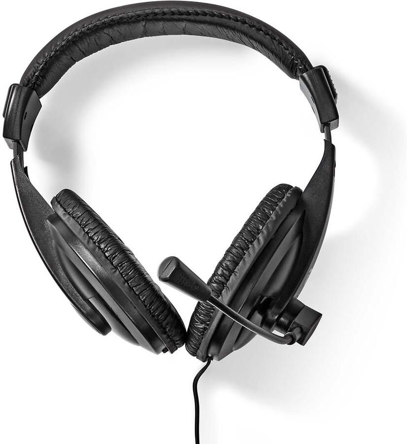 Nedis PC-Headset | Over-Ear | Stereo | 1x 3.5 mm 2x 3.5 mm | Inklapbare Microfoon | Zwart CHST210BK