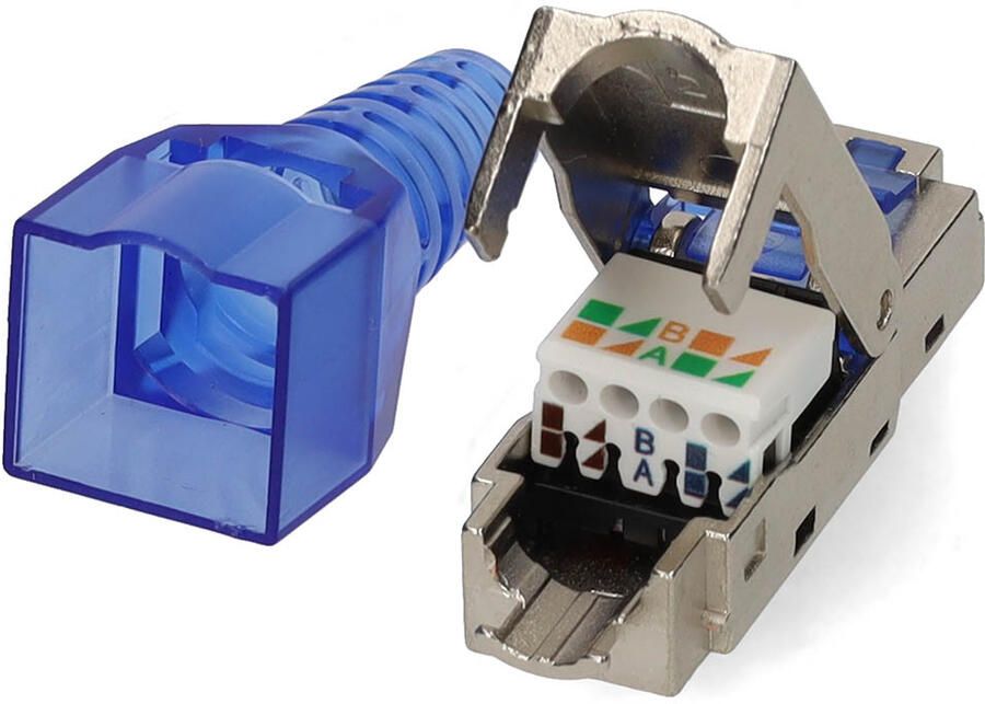 Nedis RJ45-Connector | Male | Toolless CAT7 | Recht | Verguld | 2 Stuks | Metaal | Metaal | Doos CCGB89420ME
