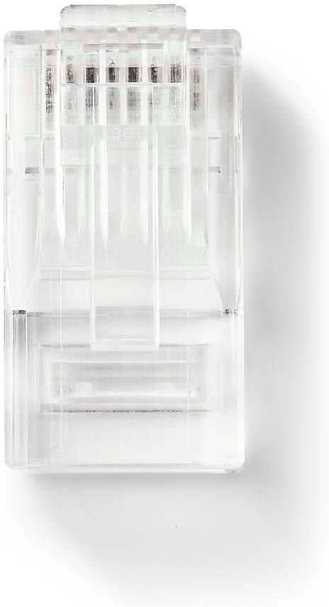 Nedis RJ45-Connector | RJ45 Pass Through | Stranded UTP CAT5 | Recht | Verguld | 10 Stuks | PVC | Transparant | Doos CCGB89331TP