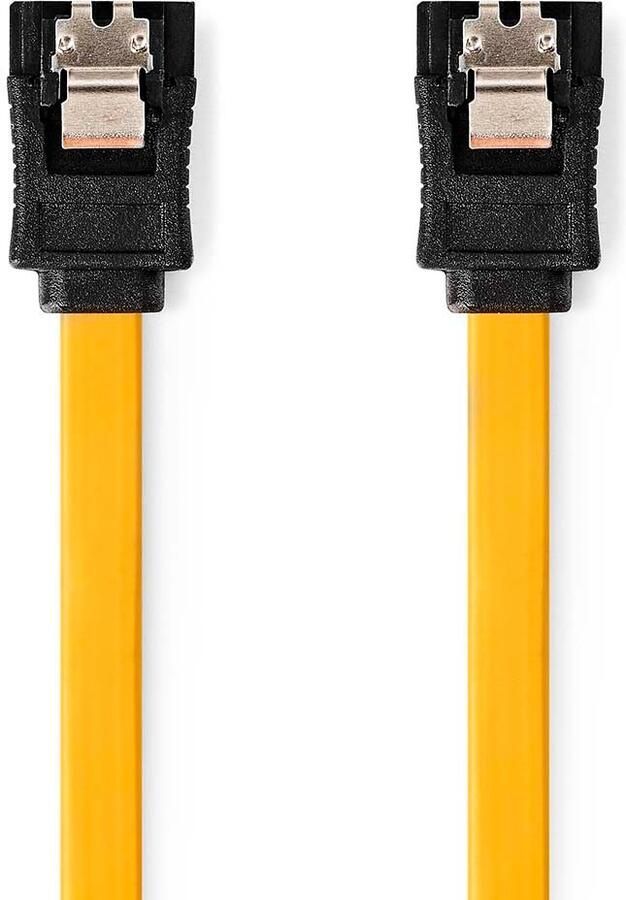 Nedis SATA Kabel | 6 Gbps | SATA 7-Pins Female | SATA 7-Pins Female | Vernikkeld | 1.00 m | Plat | PVC | Geel | Doos CCGB73250YE10