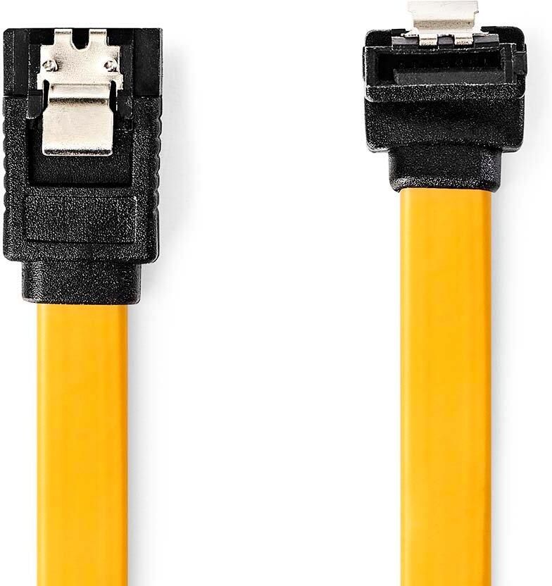 Nedis SATA Kabel | 6 Gbps | SATA 7-Pins Female | SATA 7-Pins Female | Vernikkeld | 1.00 m | Plat | PVC | Geel | Doos CCGB73255YE10