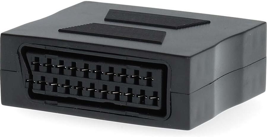 Nedis SCART-Adapter | SCART Female | SCART Female | Vernikkeld | Recht | ABS | Zwart | 1 Stuks | Doos CVGB31950BK