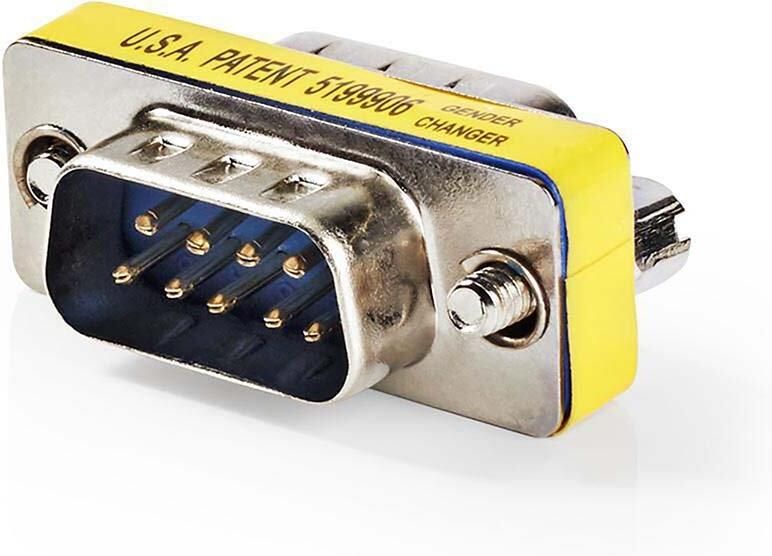 Nedis Seriële Adapter | Adapter | D-SUB 9-Pins Male | D-SUB 9-Pins Male | Vernikkeld | Metaal | Metaal | Doos CCGB52811ME