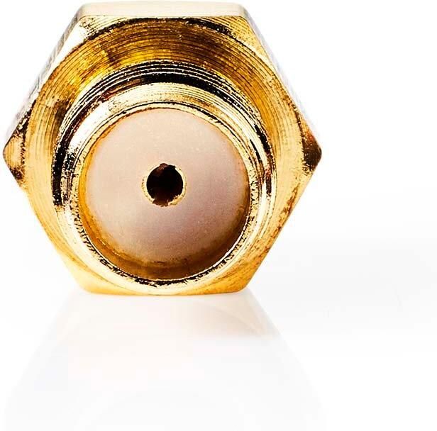Nedis SMA-Adapter | SMA Female Omgekeerde Polariteit | SMA Female | Verguld | 50 Ohm | Recht | Koper | Goud | 2 Stuks | Doos CSGB02113GD