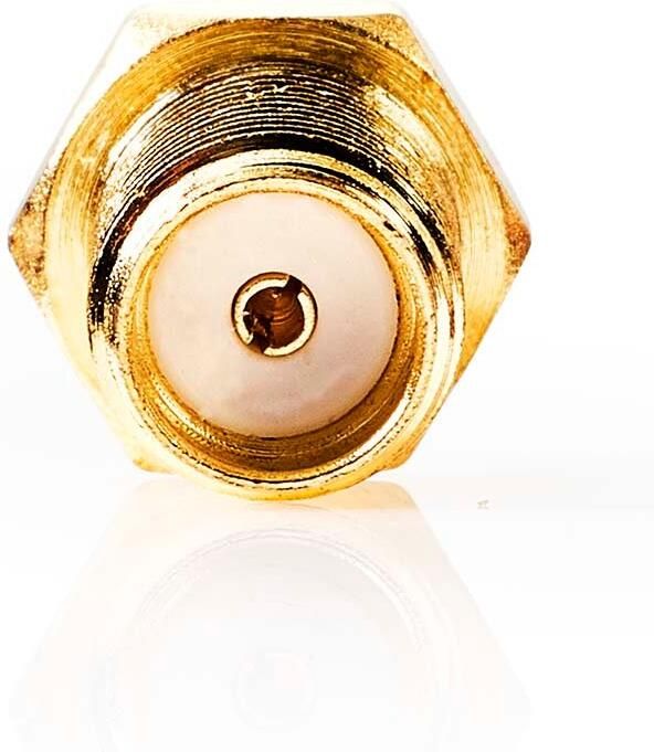 Nedis SMA-Adapter | SMA Female | TS9 | Verguld | 50 Ohm | Recht | Koper | Goud | 2 Stuks | Doos CSGB02120GD