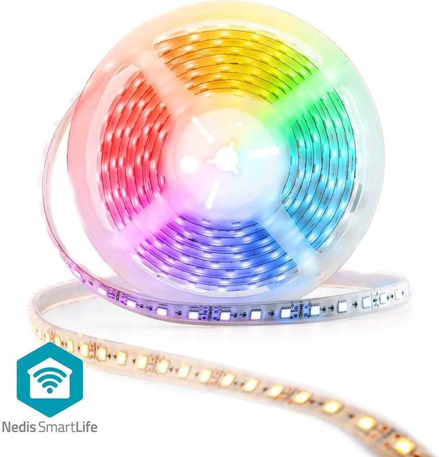 Nedis SmartLife LED-strip | Wi-Fi | RGB en witlicht | 5 m | 960 lm | IP21 WIFILS52CRGBW