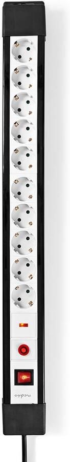Nedis Stekkerdoos met overspanningsbeveiliging | 10-voudig | 3680 W | Kabel 3 m ESC103SPF1PRO