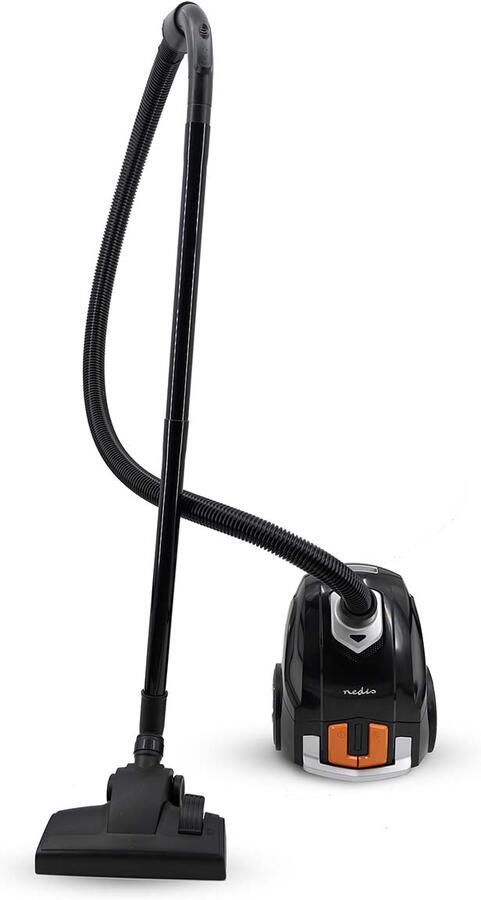 Nedis Stofzuiger met zak | 700 W | Inhoud 2 liter | Actieradius 7 5 m | Oranje Zwart VCBG100BKG